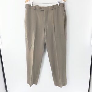 Brooks Brothers Mens Dress Pants Madison Brown Straight Leg Trouser Sz 35 x 30